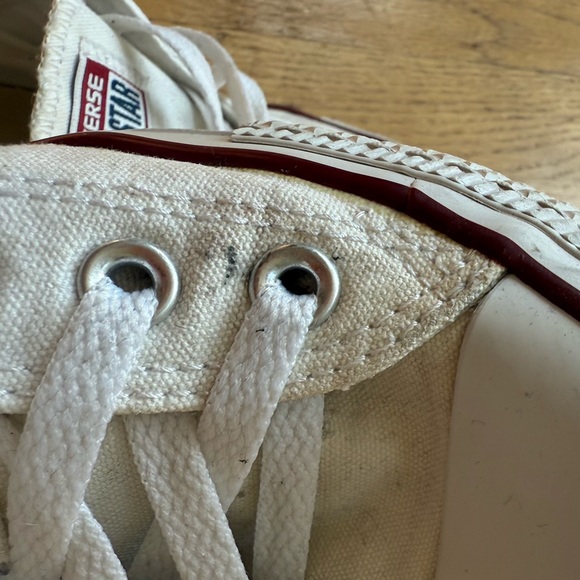 Converse White Low-top All Star Canvas Sneakers - Picture 4 of 9